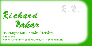 richard makar business card
